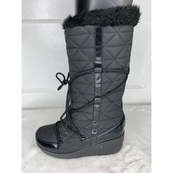 London Fog Womens Quilted Water-Resistant Winter Snow Boots With Faux Fur Size 6 - Picture 7 of 8